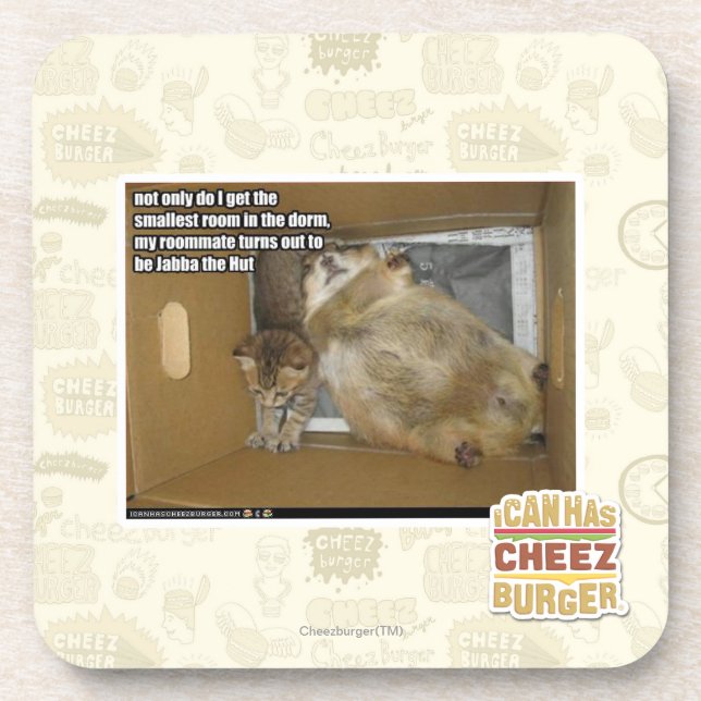 Posavasos Compañero de cuarto gordo (Frente)