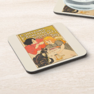 Posavasos Compañía Francesa de Chocolates y Tés, Art Nouveau