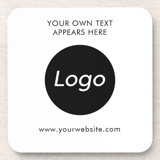 Posavasos Compañía profesional con logotipo simple (Frente)