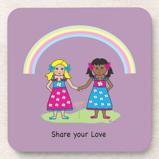 Posavasos Compartir amor - Igualdad para todos (Frente)