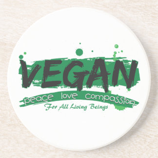 Posavasos Compasión del amor de la paz del vegano