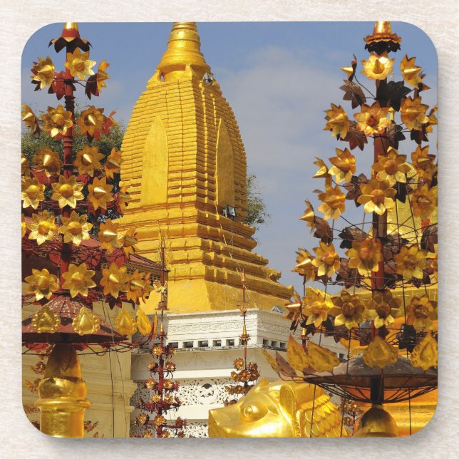 Posavasos Complejo de la pagoda Shwe Zigon en Bagan (Pagan), (Frente)