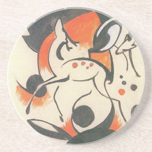 Posavasos Composición con dos ciervos de Franz Marc (Frente)