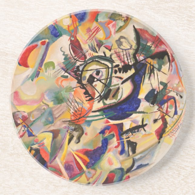 Posavasos Composición de Kandinsky Resumen Pintura de arte m (Frente)