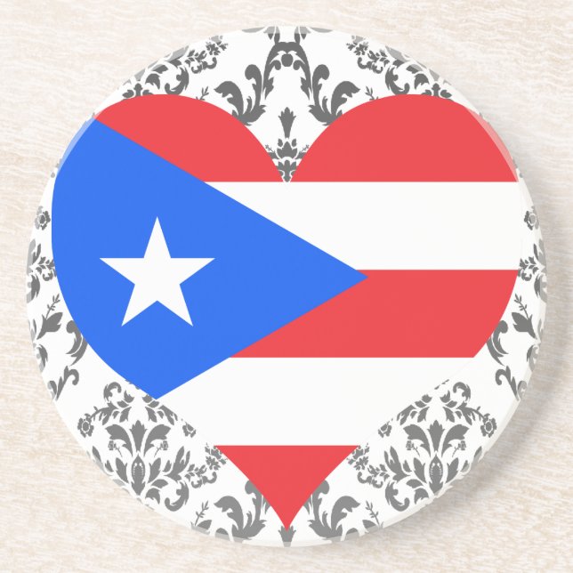 Posavasos Compre la bandera de Puerto Rico (Frente)