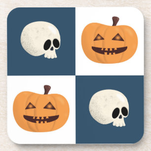 Posavasos Comprobaciones de calaveras y calabazas