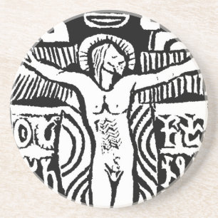 Posavasos con diseño de crucifijo de Paul Gauguin