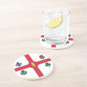 Posavasos con la bandera de Montreal, Canadá