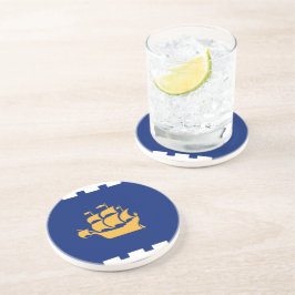 Posavasos con la Bandera de Quebec City, Canadá