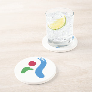 Posavasos con la bandera de Seúl, Corea del Sur