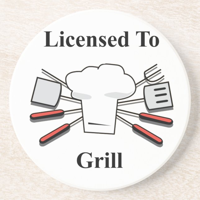 Posavasos Con Licencia Para Grill (Frente)
