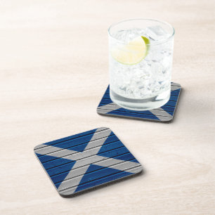 Posavasos con textura de tabla de madera de Escoci