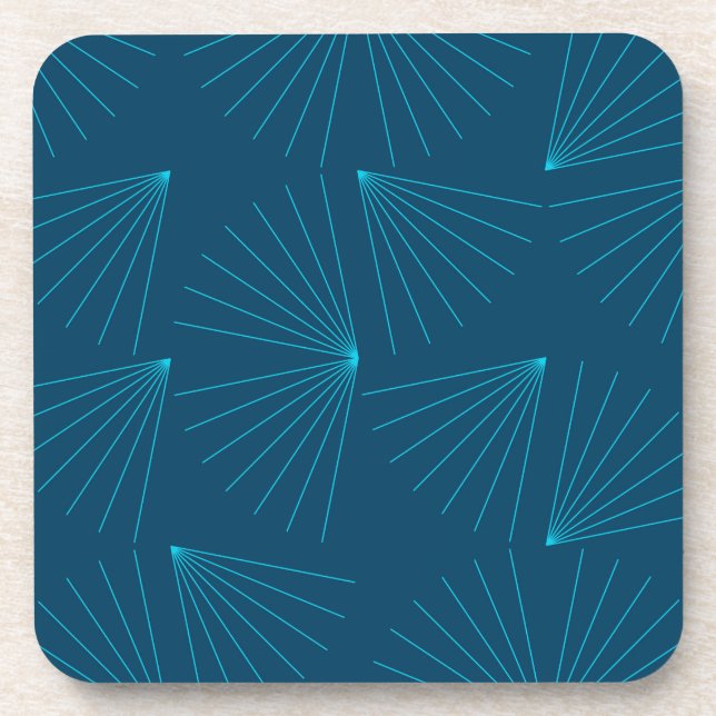 Posavasos Concepto de celebración de luz azul, moderno y sim (Frente)
