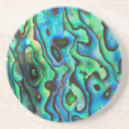 Posavasos Concha de pana azul verde