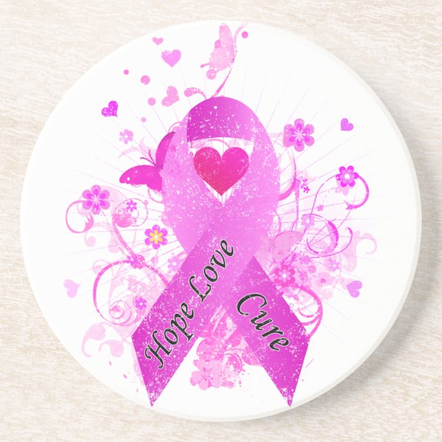 Posavasos Conciencia del cáncer de pecho (Frente)