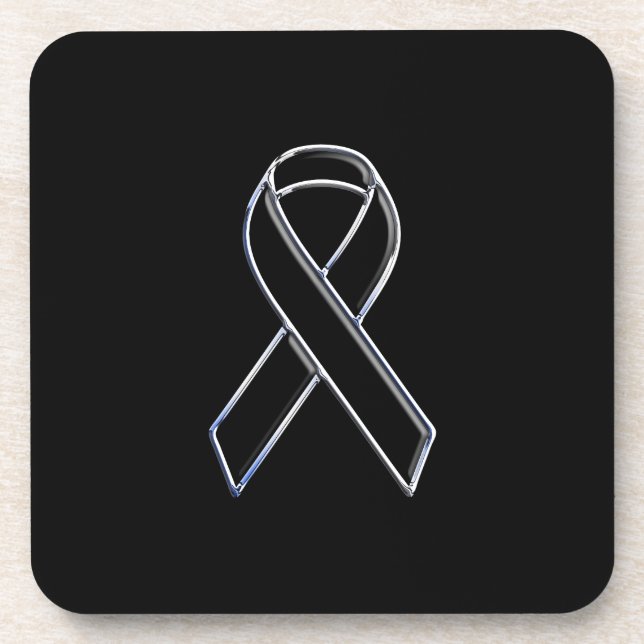 Posavasos Conciencia sobre la cinta negra (Frente)