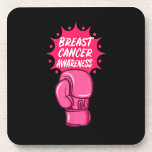 Posavasos Concienciación sobre el cáncer de mama Boxeo Apoyo
