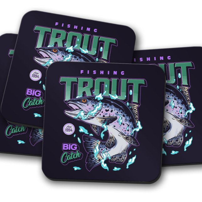 Posavasos Conectado a la montaña rusa de truchas | Pesca de  (Subido por el creador)