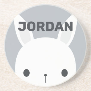 Posavasos Conejito Bonito con Nombre Personalizado