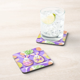 Posavasos conejito con huevos de Pascua