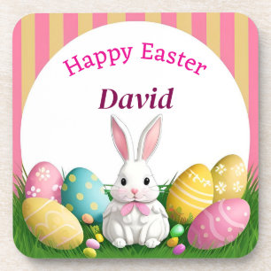 Posavasos Conejito de Pascua con Huevos Decorativos