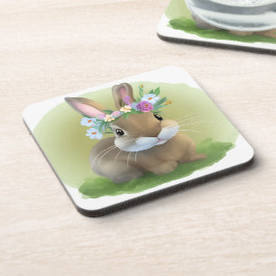 Posavasos Conejito de Pascua lindo para un estado de ánimo p