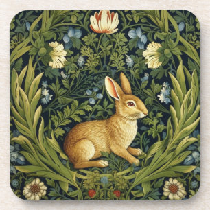 Posavasos Conejo Art Nouveau en el jardín