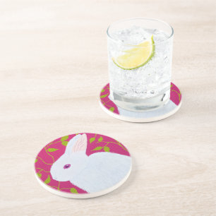 Posavasos conejo blanco