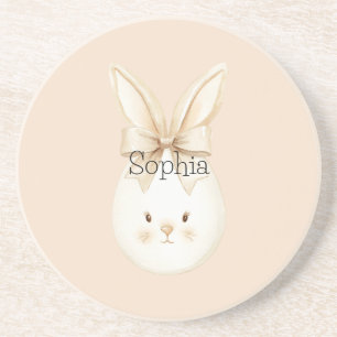 Posavasos Conejo de Cara de Huevo con Orejas de Lazo