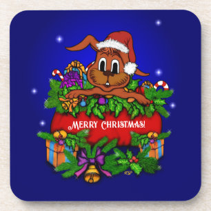 Posavasos Conejo de navidades