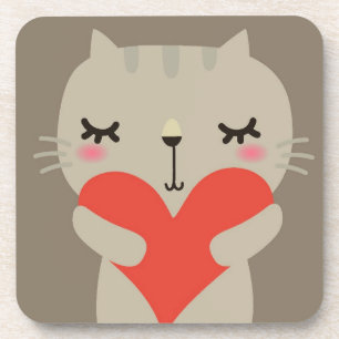 Posavasos Conejo lindo con amor