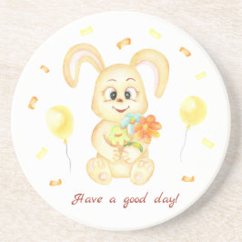 Posavasos Conejo lindo para un ánimo positivo