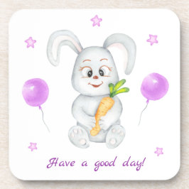 Posavasos Conejo lindo para un ánimo positivo