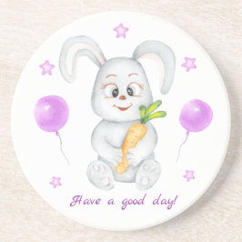 Posavasos Conejo lindo para un ánimo positivo