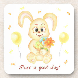 Posavasos Conejo lindo para un ánimo positivo