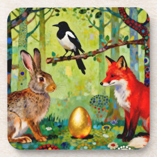 Posavasos Conejo, Urraca, Zorro y “El Secreto del Bosque”