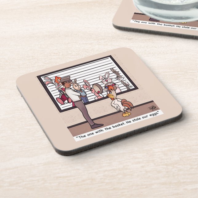 Posavasos Conejos En Un Plástico Duro De Lineup (Lado Izquierdo)