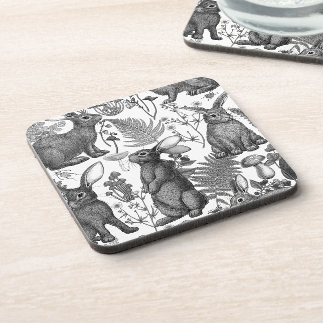 Posavasos Conejos y flora silvestre2 Baterías (Lado Izquierdo)