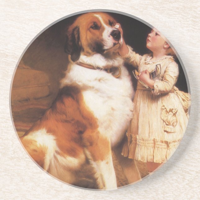 Posavasos Confianza de Charles Burton Barber, Perro de San B (Frente)