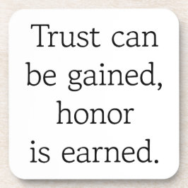 Posavasos Confianza y honra la montaña de plástico dura