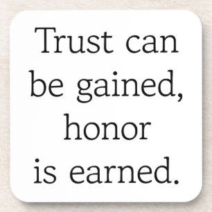 Posavasos Confianza y honra la montaña de plástico dura