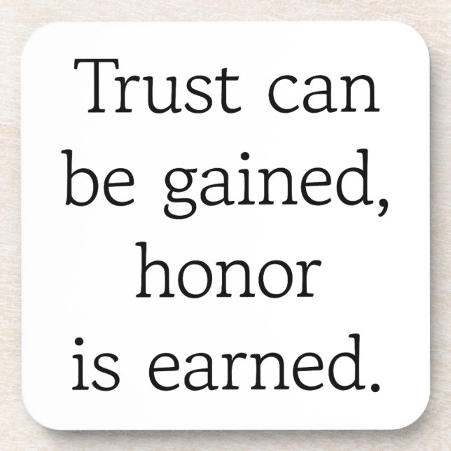 Posavasos Confianza y honra la montaña de plástico dura (Frente)