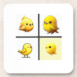 Posavasos Conjunto de 6 capuchas duraderas adorables pájaros