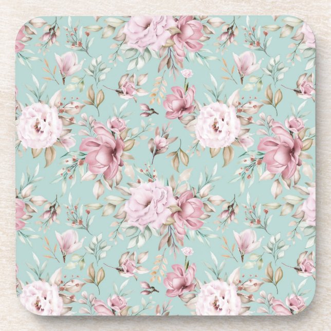 Posavasos Conjunto de 6 Casas Florales (Frente)