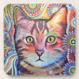 Posavasos Conjunto de 6 tiras acuáticas - Resumen - Gatos am