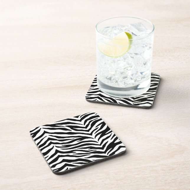 Posavasos Conjunto de aletas de impresión de zebra (Lado Derecho)