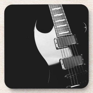 Posavasos Conjunto de cubeta de guitarra eléctrica negra