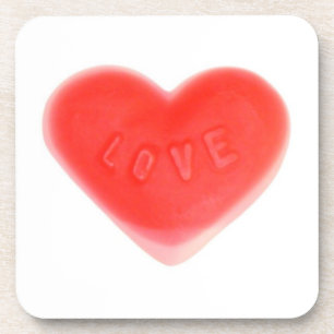 Posavasos Conjunto de escayola de corcho de corazón dulce