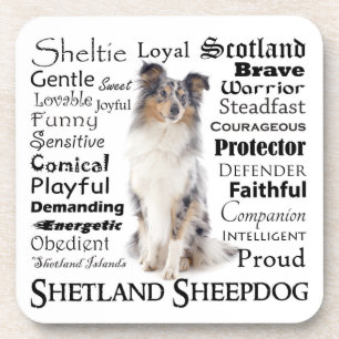 Posavasos Conjunto de escayola de trazos de la funda azul de