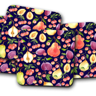 Posavasos Conjunto de escayola de uva morada   Grapes Coaste